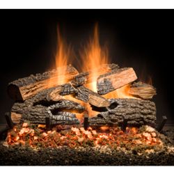 Golden Blount Split Bonfire See-Through Charred Vented Gas Log Set