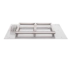 Square Stainless Steel Burner with Square Flat Pan
