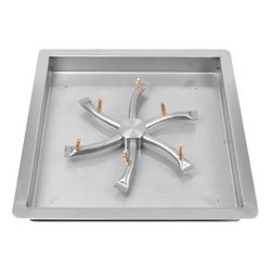 Square Drop-In Stainless Bullet Burner System-12"-Match Cert
