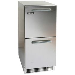 15" Stainless Refrigerator with Stainless Steel Drawers