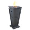 Stand-Alone Outdoor Propane Fireplace - Black