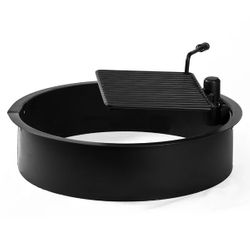 Necessories Steel Insert and Cooking Grate for Ring Fire Pit