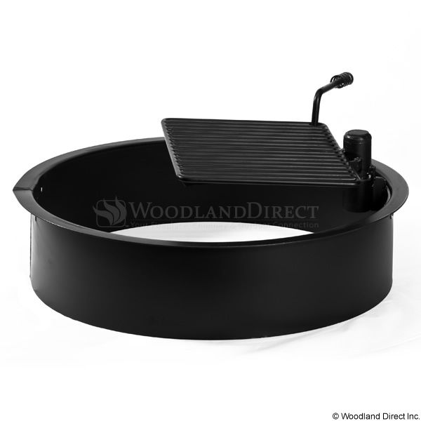 Necessories Steel Insert And Cooking Grate For Ring Fire Pit Woodland Direct