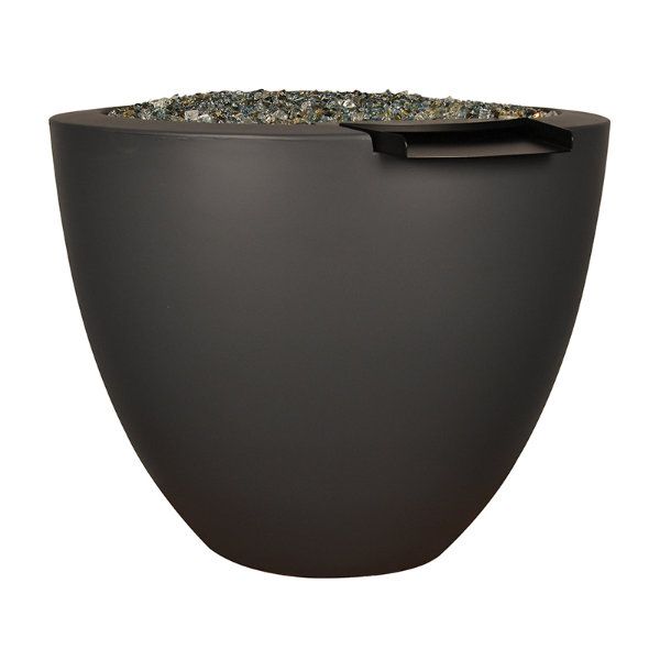 Sumaco 30" x 24" Concrete Fire & Water Bowl image number 0