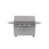PGS T-Series Stainless Steel Cart Mount Commercial Grill - 51"