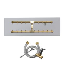 Firegear Pro Series 36”x10” Flat Brass Burner – Match-Lit