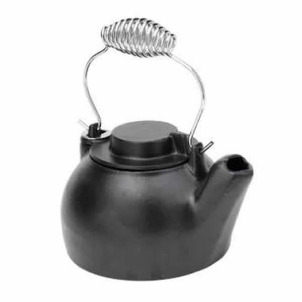 Porcelain Enamel Wood Stove Kettle - Black