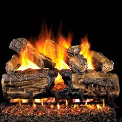 Peterson Real Fyre Burnt Split Oak ANSI Vented Gas Log Set