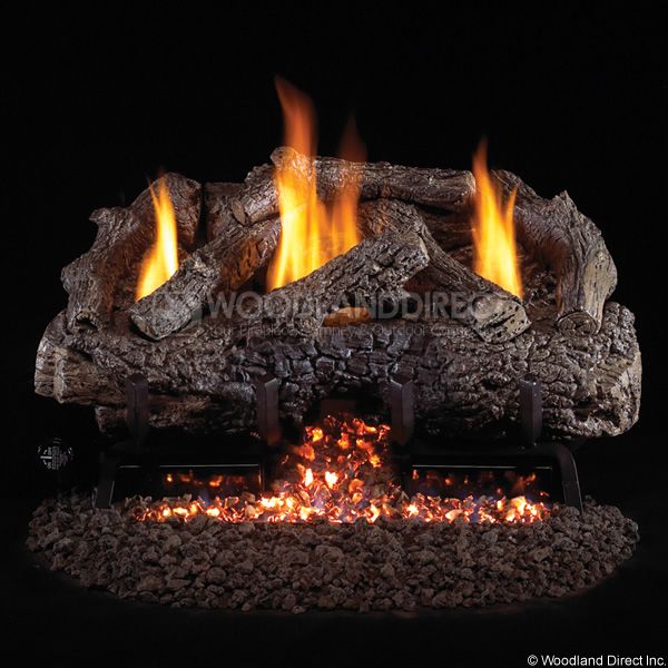 Peterson Real Fyre Charred Frontier Oak Ventless Gas Log Set