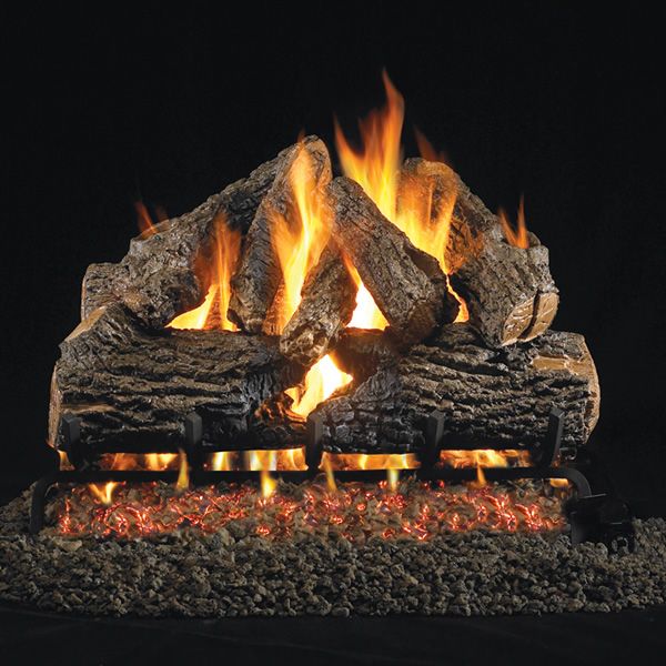 Peterson Real Fyre Charred Oak Vented Gas Log Set Woodland Direct