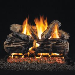 Peterson Real Fyre Charred Split ANSI Vented Gas Log Set