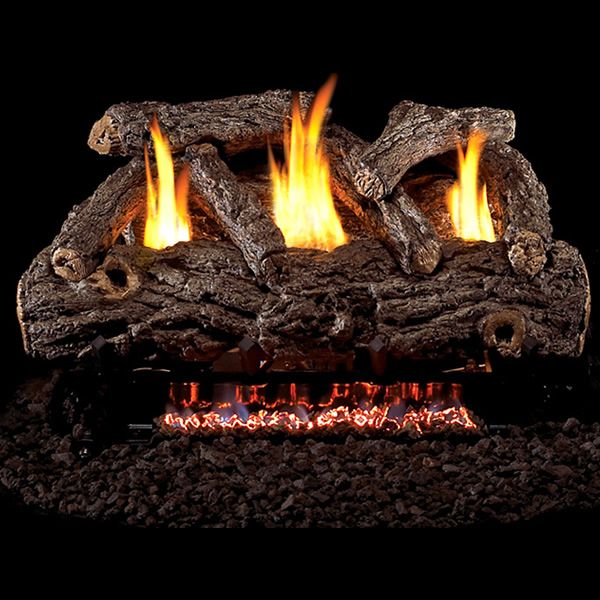 Peterson Real Fyre Golden Oak Designer Ventless Refractory Gas Log Set