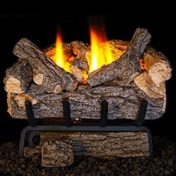 Peterson Real Fyre Valley Oak Ventless Refractory Gas Log Set