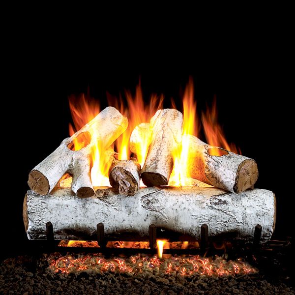 Real Fyre White Birch Outdoor Vented Gas Log Set