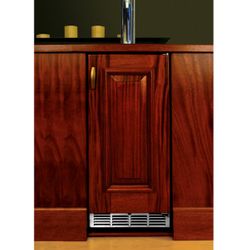 Perlick Stainless Steel Outdoor Beer Dispenser with Solid Wood Overlay Door - 15"