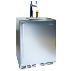 Perlick Stainless Steel Outdoor Dual Faucet Beer Dispenser - 24"