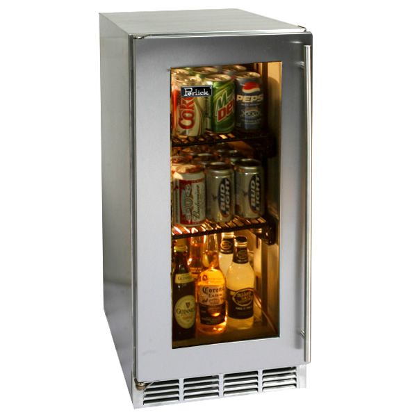 Outdoor mini fridge with deals glass door