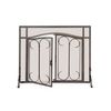 Iron Gate Arched Fireplace Screen with Doors - 44" x 33"