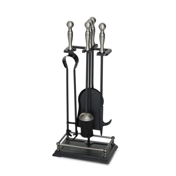Pilgrim Sonoma Stove Tool Set - Black with Pewter Handles image number 0