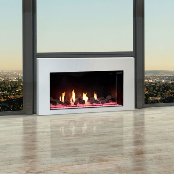 Plaza Single-Sided Glass Barrier Direct Vent Fireplace - 55" image number 2
