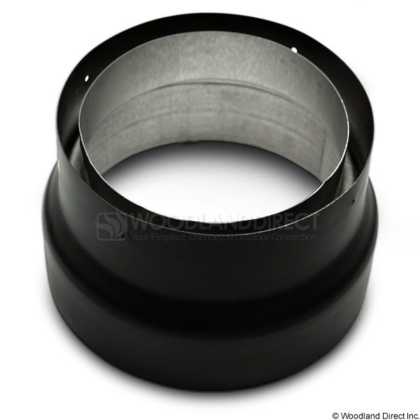 5"-6" Diameter Champion Premium Double-Wall Black Stove Pipe Increaser image number 0