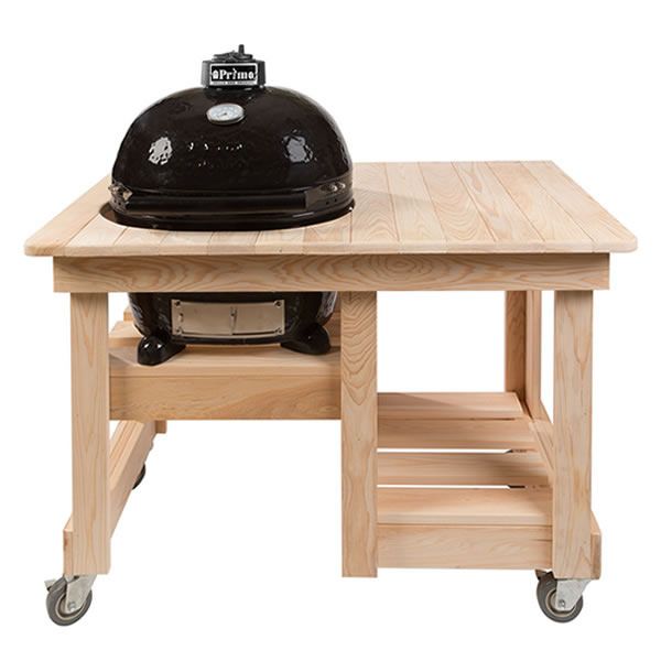 Primo Countertop Cypress Table for Oval XL Kamado Grill