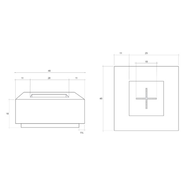 Prism Hardscapes Tavola III Gas Fire Pit Table