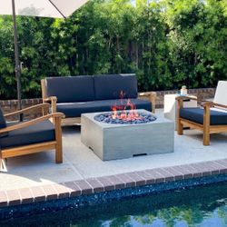 Prism Hardscapes Piazza Gas Fire Pit Table