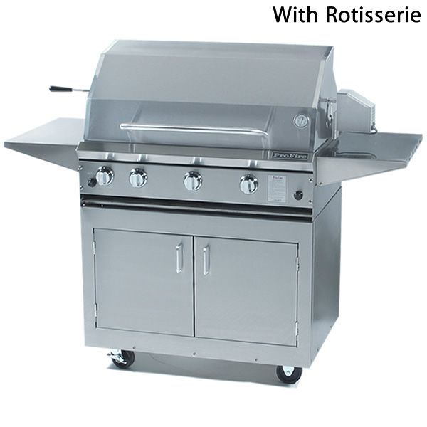 ProFire Cart-Mount Hybrid Gas Grill - 36" image number 0
