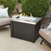 Providence Crystal Gas Fire Table - Stainless Steel image number 0
