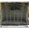 Provincial Forged Iron Arched Fireplace Screen 47"W x 35"H image number 0