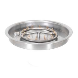 Round Stainless Steel Bullet Burner with Round Drop-In Pan