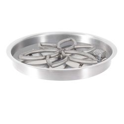 Lotus Stainless Steel Burner with Round Drop-In Pan