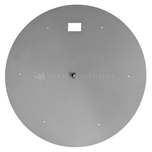 Round Flat Stainless Steel Fire Pit Burner Pan - 30"