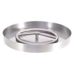 Round Stainless Steel Burner with Lip-Less Drop-In Pan