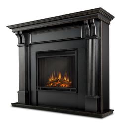 Real Flame Ashley Black Wash Electric Fireplace