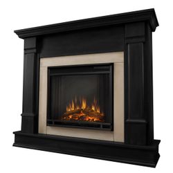 Real Flame Silverton Black Electric Fireplace