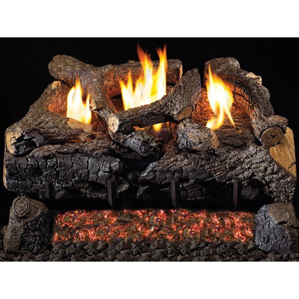 Peterson Real Fyre Evening Fyre Charred Ventless Gas Log Set