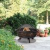 Wood Burning Fire Pit with Geometric Cutouts - 30"