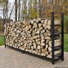 Woodhaven Black Firewood Rack - 10'