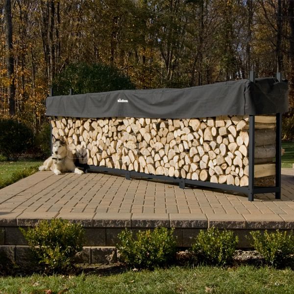 Woodhaven black best sale firewood rack