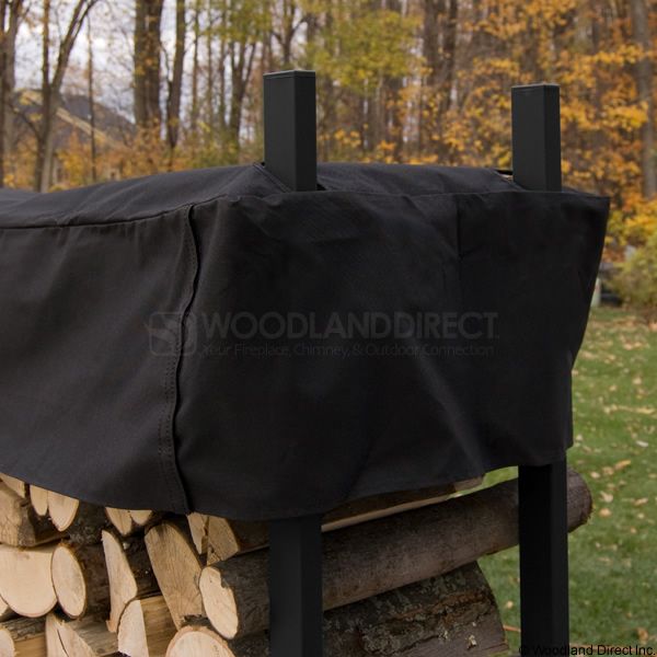 Woodhaven Black Firewood Rack - 4'