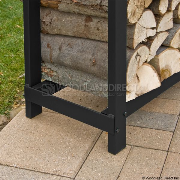 Woodhaven Black Firewood Rack - 5'