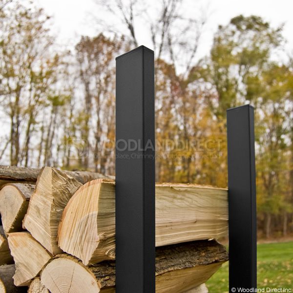 Woodhaven black firewood rack sale