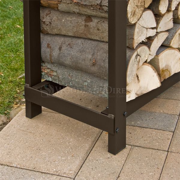 Woodhaven Brown Firewood Rack - 8'