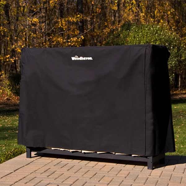 Woodhaven Black Firewood Rack Full Cover - 5'