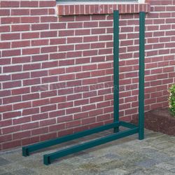 Woodhaven 4' Outdoor Firewood Rack Extension Kit - Green