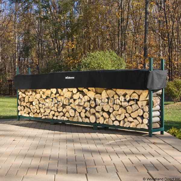 Woodhaven Green Firewood Rack - 12'