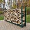 Woodhaven Green Firewood Rack - 8'