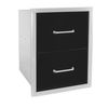 Wildfire Outdoor Double Drawer 16"x22"  - Black